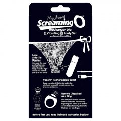   MySecret Screaming Panty - vibrační tanga na dálkové ovládání - černé (S-L)