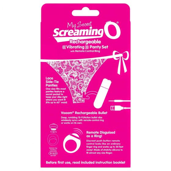 MySecret Screaming Panty - nabíjecí vibrační tanga (růžové) S-L