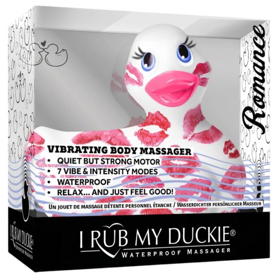 My Duckie Romance 2.0 - vodotěsný vibrační stimulátor klitorisu (bílý-růžový)