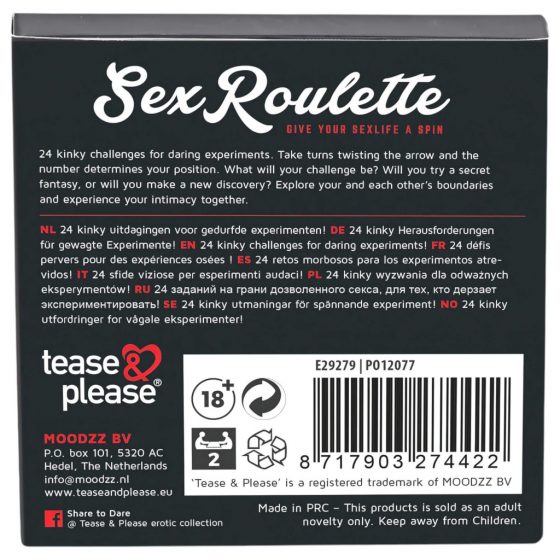 Sex Roulette Kinky - erotická společenská hra (10 jazyků)