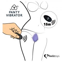   FEELZTOYS Panty - nabíjecí vibrátor na klitoris s dálkovým ovládáním (černé)