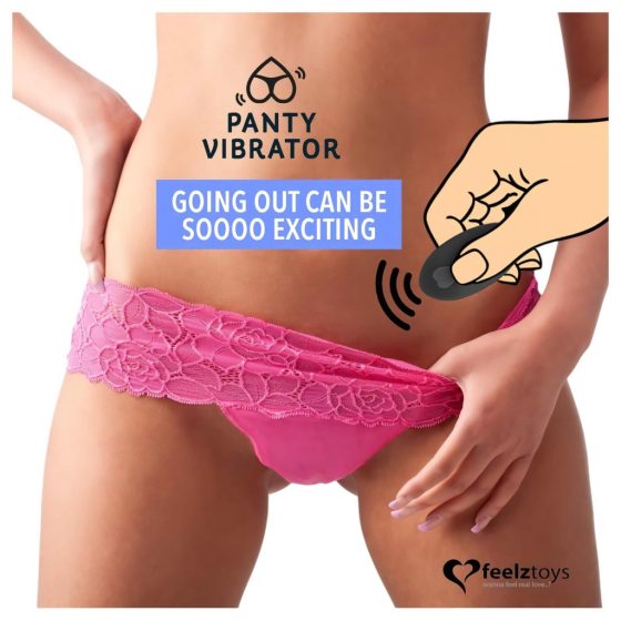 FEELZTOYS Panty - nabíjecí vibrátor na klitoris s dálkovým ovládáním (černé)