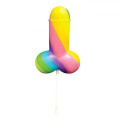   Rainbow Cock Pop - barevné lízátko ve tvaru penisu (85g) - ovocné