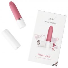   Magic Motion Lotos - chytrý, akumulátorový mini vibrátor ve tvaru rtěnky (růžový)