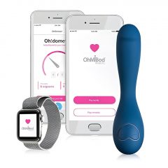   OHMIBOD Bluemotion Nex 2 - chytrý, akumulátorový vibrátor na bod G (modrý)