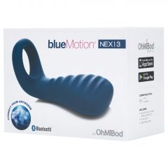   OHMIBOD Bluemotion Nex 3 - chytrý, akumulátorový vibrační kroužek na penis (modrý)